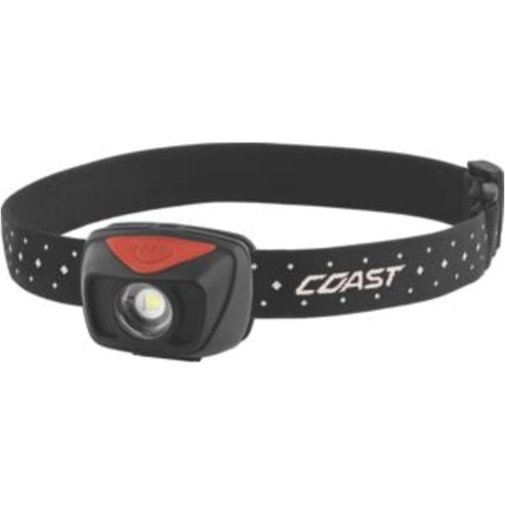 Coast Polysteel 60 400 Lumen Stormproof LED Headlamp (30415), Black