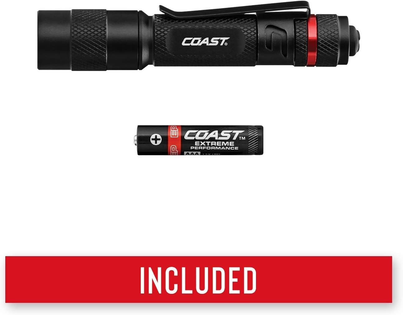 Coast® G22 100 Lumen Bulls-Eye™ Spot Beam LED Penlight, Battery Included(1 Count (Pack of 1))