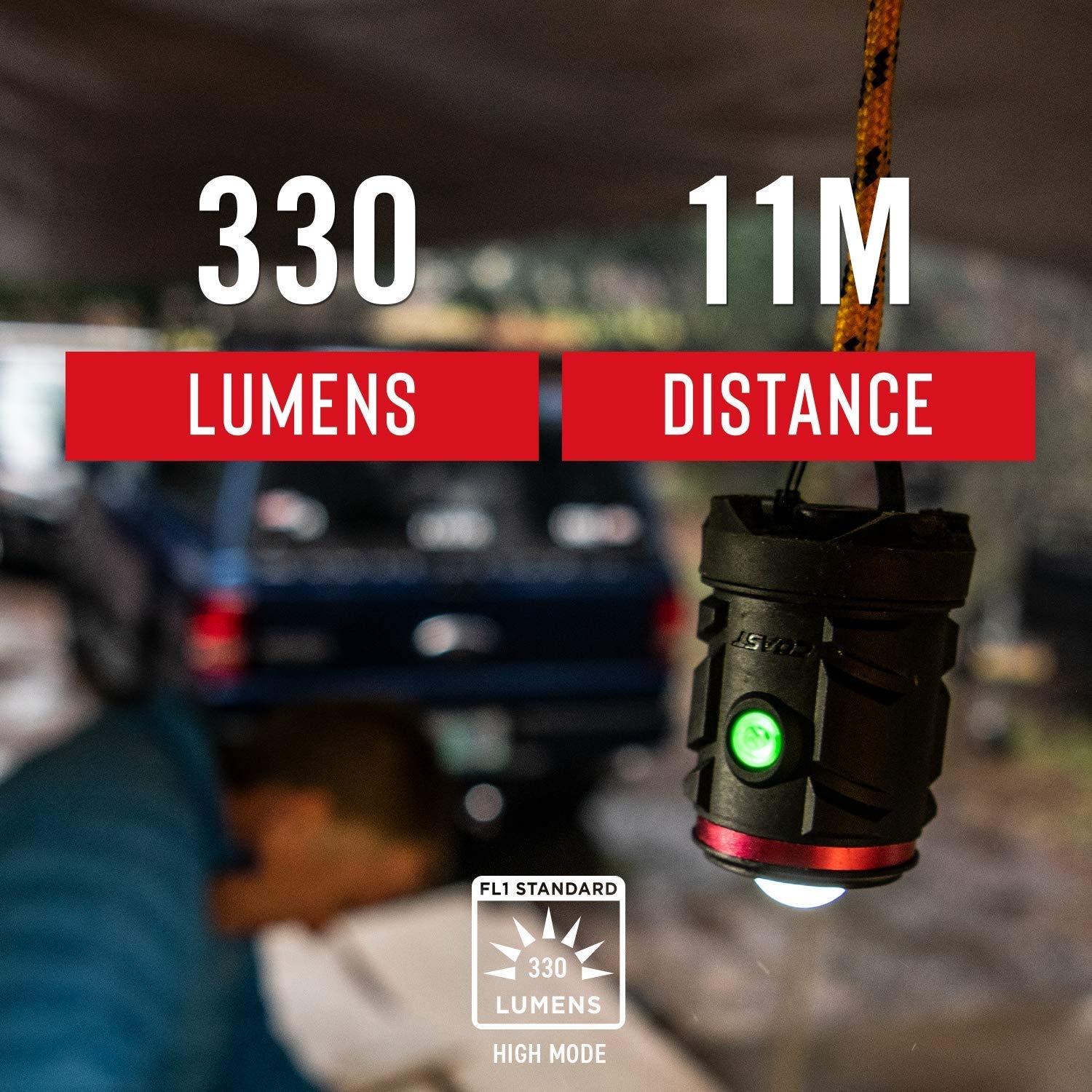 COAST EAL13 Dual Color LED Emergency Light – 330 Lumens, AAA or Rechargeable, Storm Proof, Compact and Durable for Camping & Survival