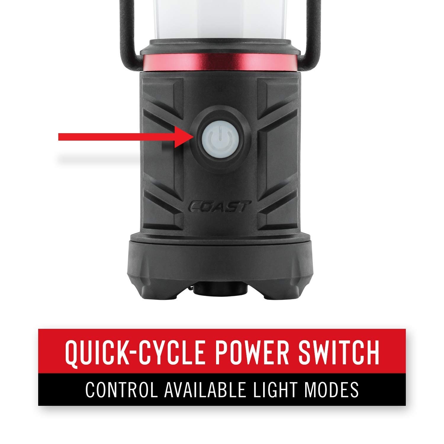 COAST EAL13 Dual Color LED Emergency Light – 330 Lumens, AAA or Rechargeable, Storm Proof, Compact and Durable for Camping & Survival