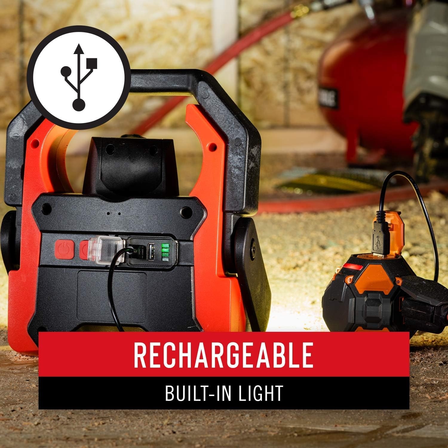 Coast WLR2 2000 Lumen RECHARGEABLE-DUAL POWER LED Work Light with TRI-BEAM TWIST FOCUS and 360-Degree Swivel Light