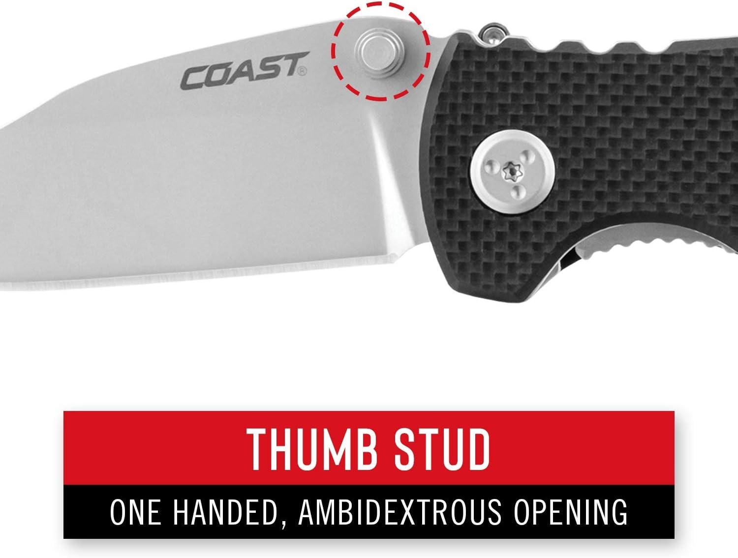 Coast – 20073 DX357 Double Lock Folding Knife with 3.5″ Serrated Stainless Steel Blade