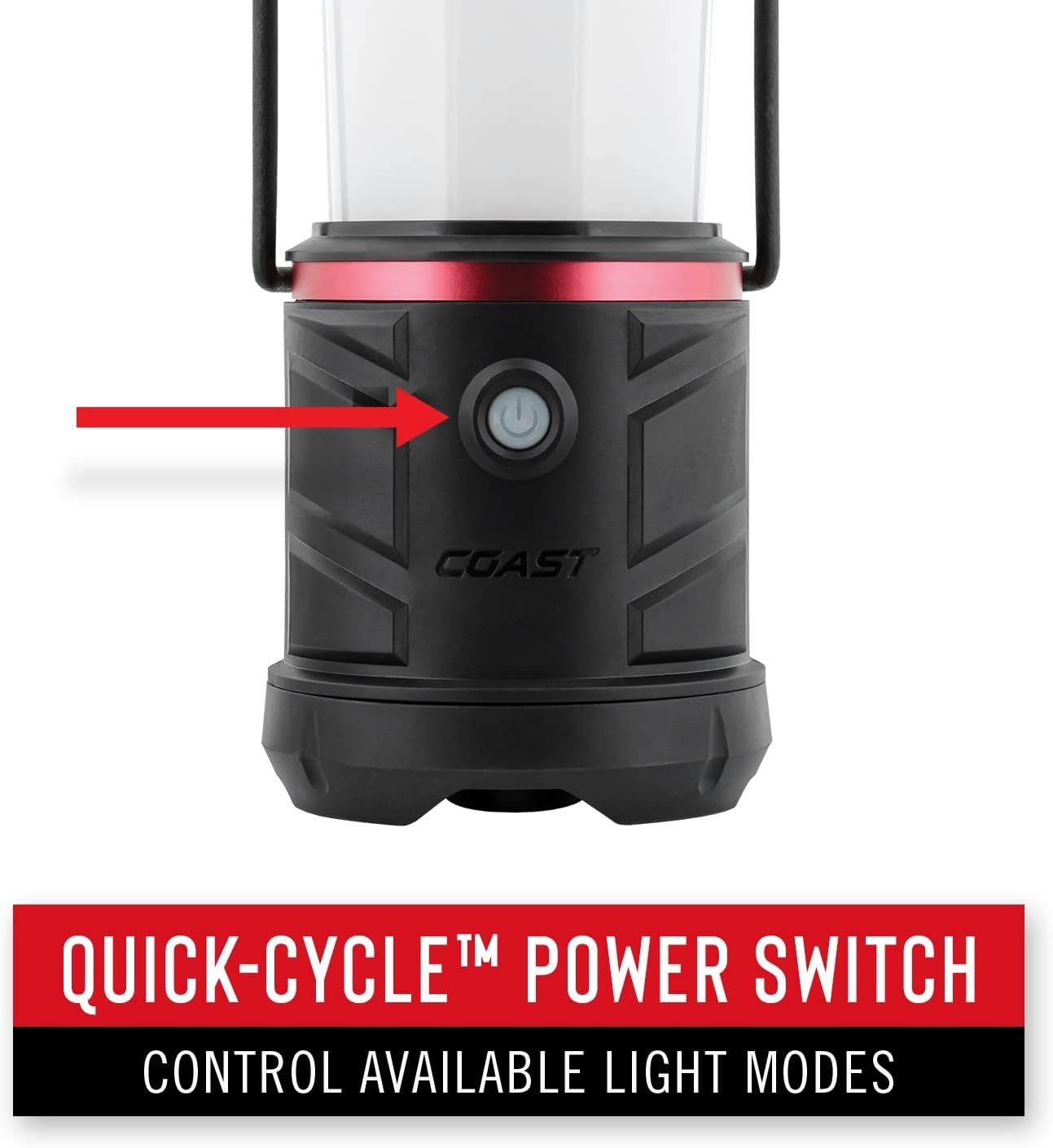 COAST EAL22 1250 Lumen Dual Color LED Emergency Light, Storm Proof, Power Bank, Durable for Outdoor & Survival – Compatible with 3 x D Batteries or ZX1010 Rechargeable Battery, Black(No Size)
