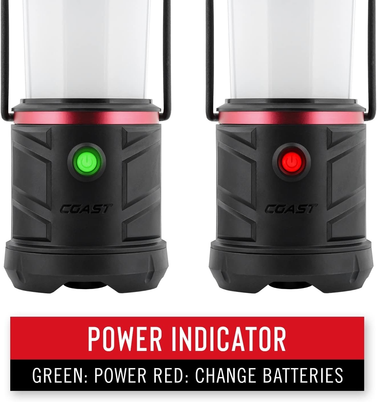 COAST EAL22 1250 Lumen Dual Color LED Emergency Light, Storm Proof, Power Bank, Durable for Outdoor & Survival – Compatible with 3 x D Batteries or ZX1010 Rechargeable Battery, Black(No Size)