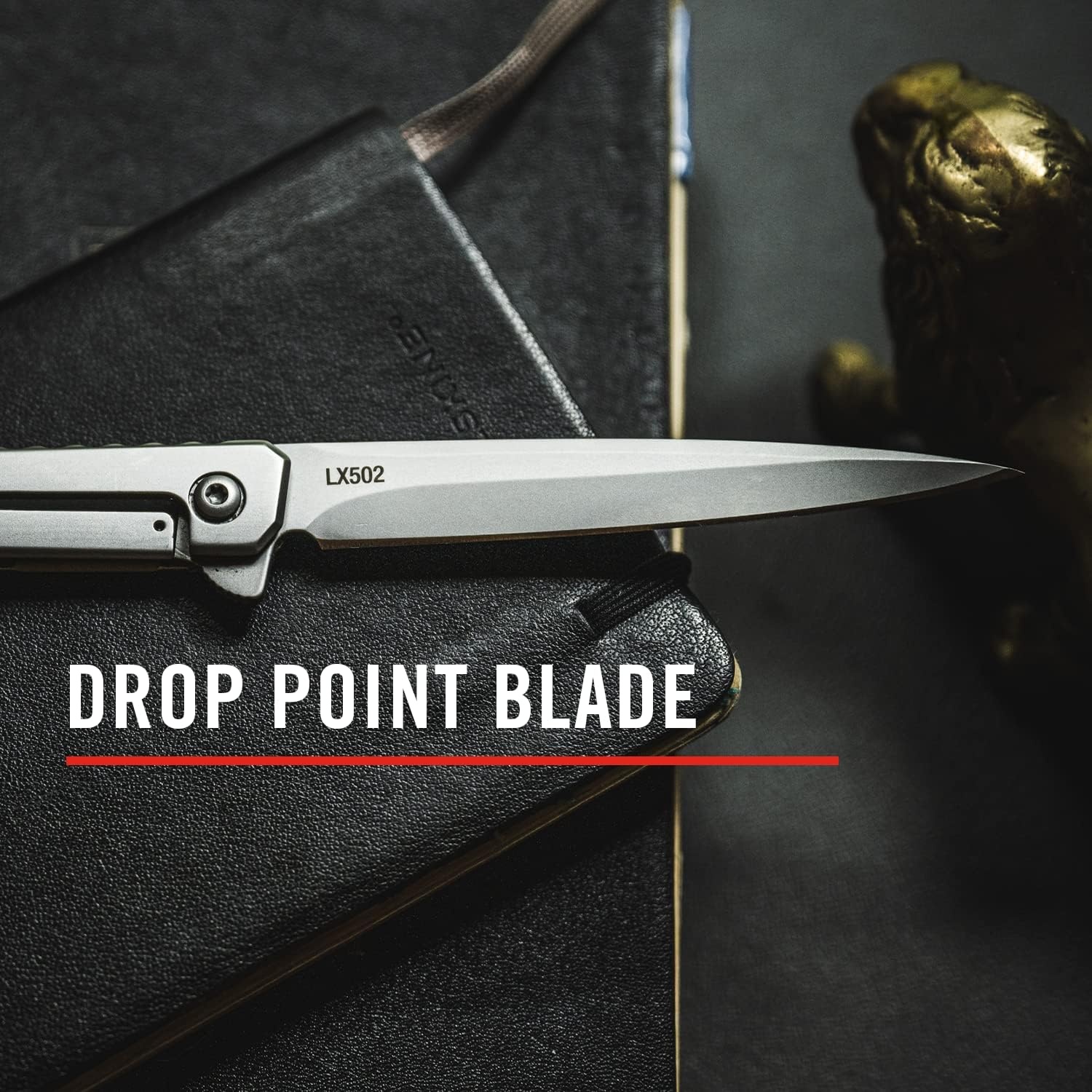 COAST Founder’s Collection LX530 ORIGIN, Gentleman’s EDC Folding Pocketknife, Flip Tab, Frame Lock, Pocket Clip, Stainless-Steel, Silver(Knife)