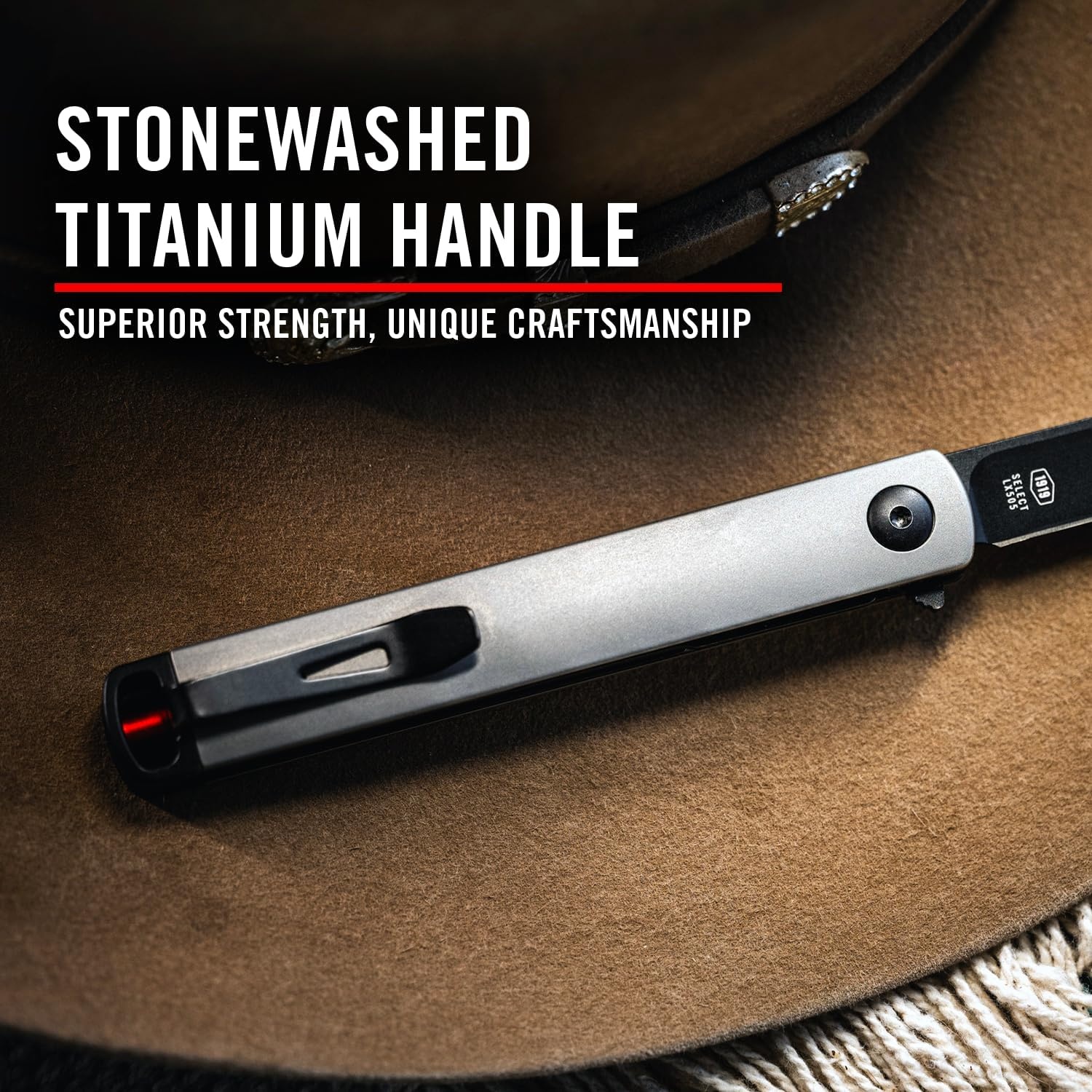 Coast Founder’s Collection SELECT Gentleman’s EDC Folding Pocketknife, Tanto Blade(Titanium)