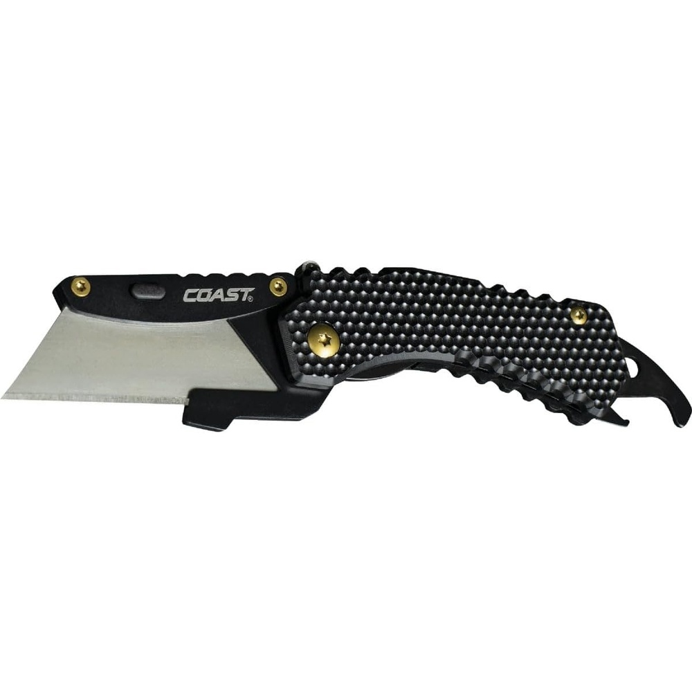 Coast DX126 1.2 In. Stainless Steel Razor Blade Pocket Knife with DOUBLE LOCK and Nylon Handle
