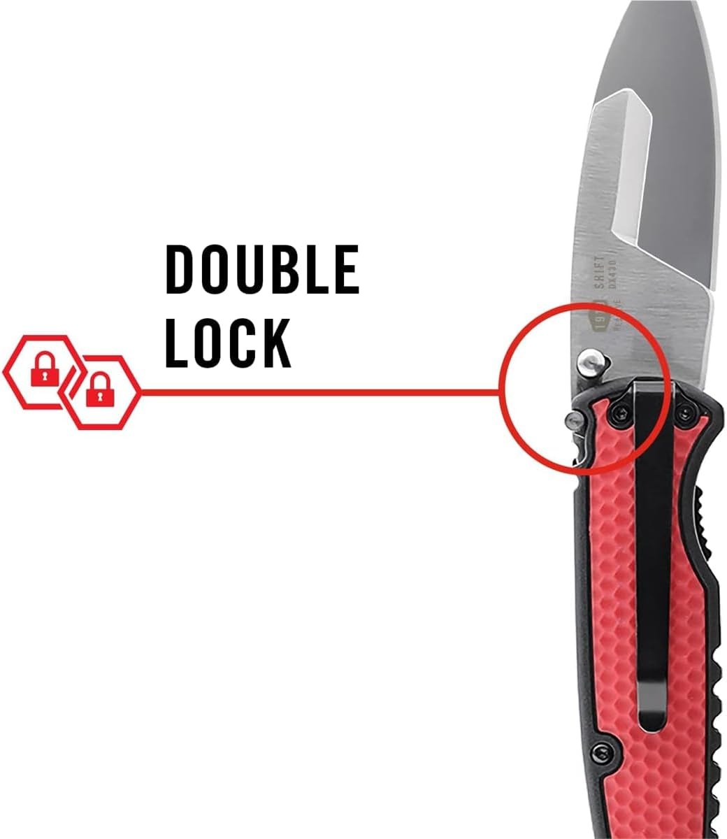 COAST SHIFT, EDC Replaceable Blade Folding Knife, Liner Lock, Double Lock, Pocket Clip, Thumb Studs for Everyday Carry, Sheath Included(Shift)