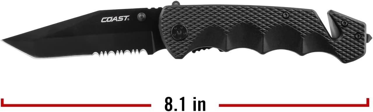 Coast® DX330 DOUBLE LOCK™ Folding Knife 3.25-Inch Blade, Black