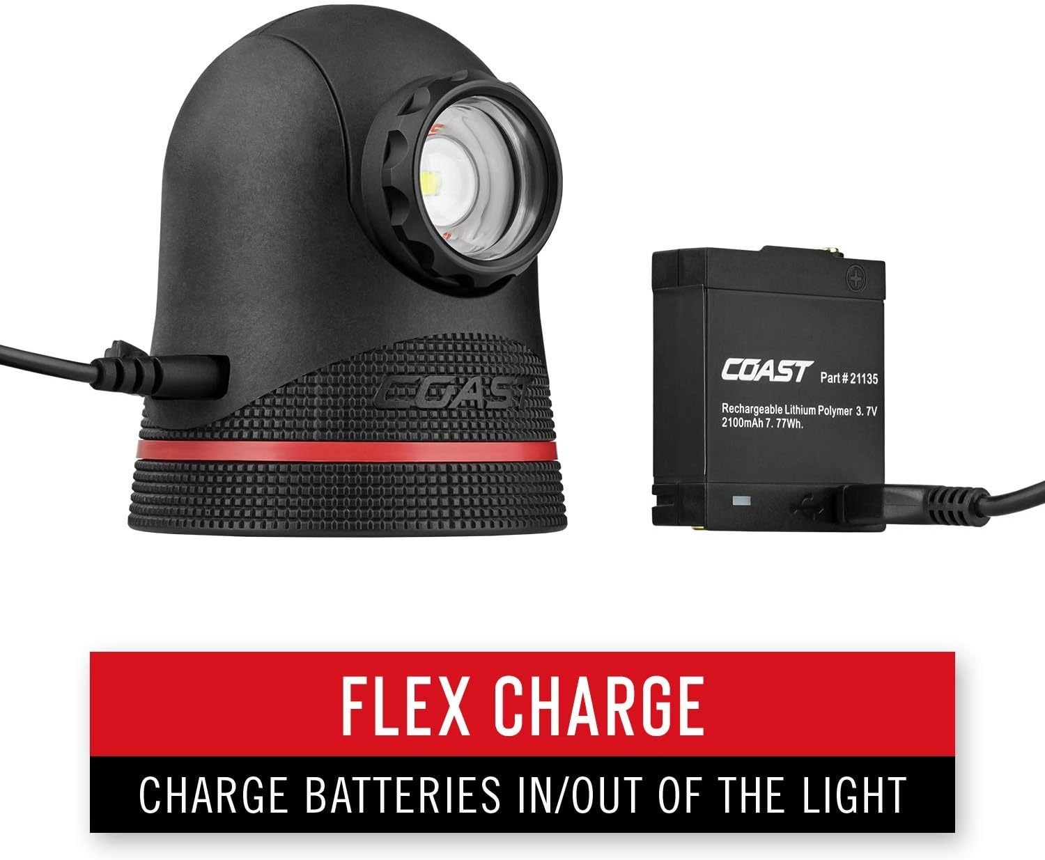 Coast PM500R 700 Lumen Rechargeable Focusing LED Magnetic Work Light