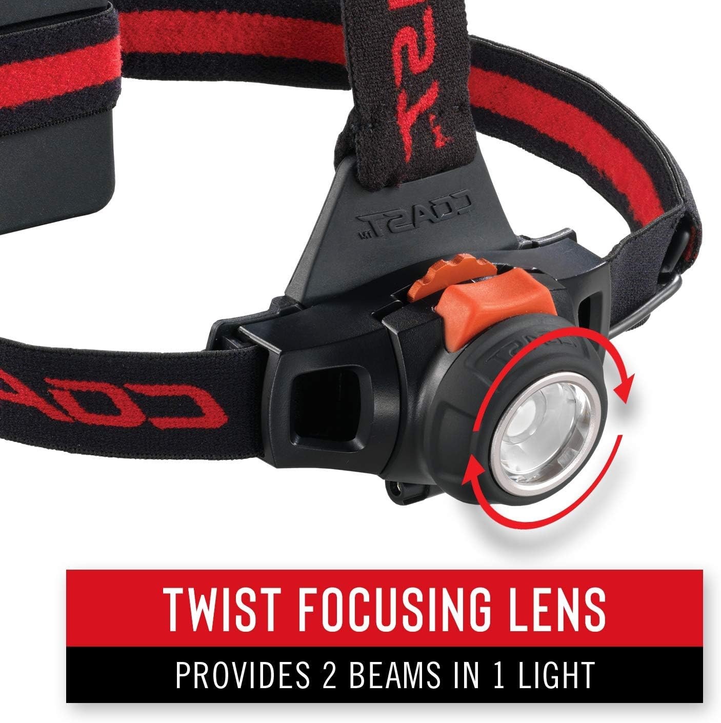 COAST® HL27 360 Lumen PURE BEAM® LED Headlamp with TWIST FOCUS™ and Variable Light Control Wheel