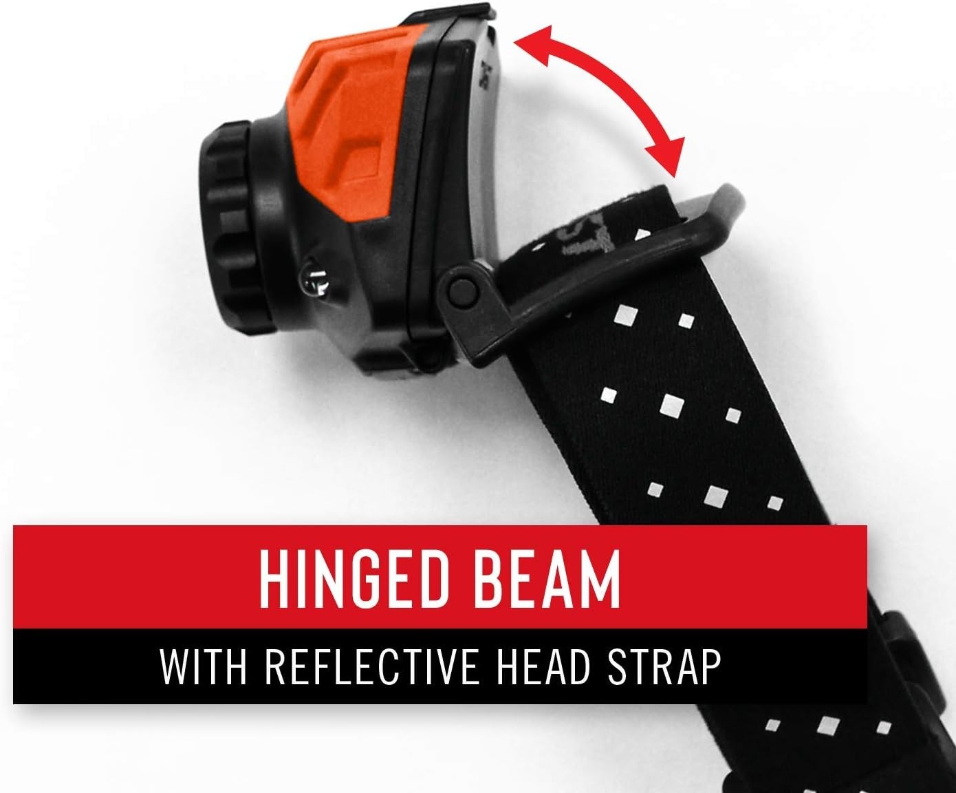 Coast FL85 615 Lumen Dual Color Pure Beam Focusing LED Headlamp with Twist Focus Hinged Beam Adjustment, Hard Hat Compatibility and Reflective Strap, Red