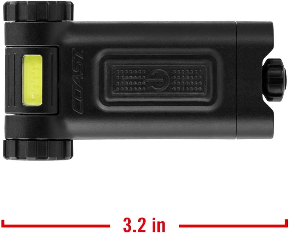 Coast HX4 80 Lumen Dual Color (White & Red) Magnetic LED Clip Light with Beam Rotation, Black