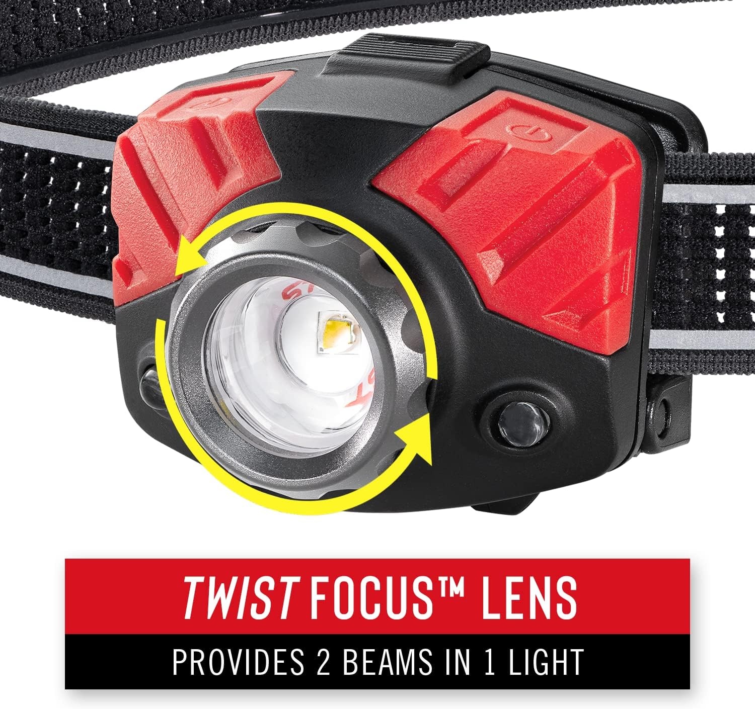 Coast® FL75R Rechargeable 1000 Lumen Dual Color Twist Focus™ LED Headlamp, Black