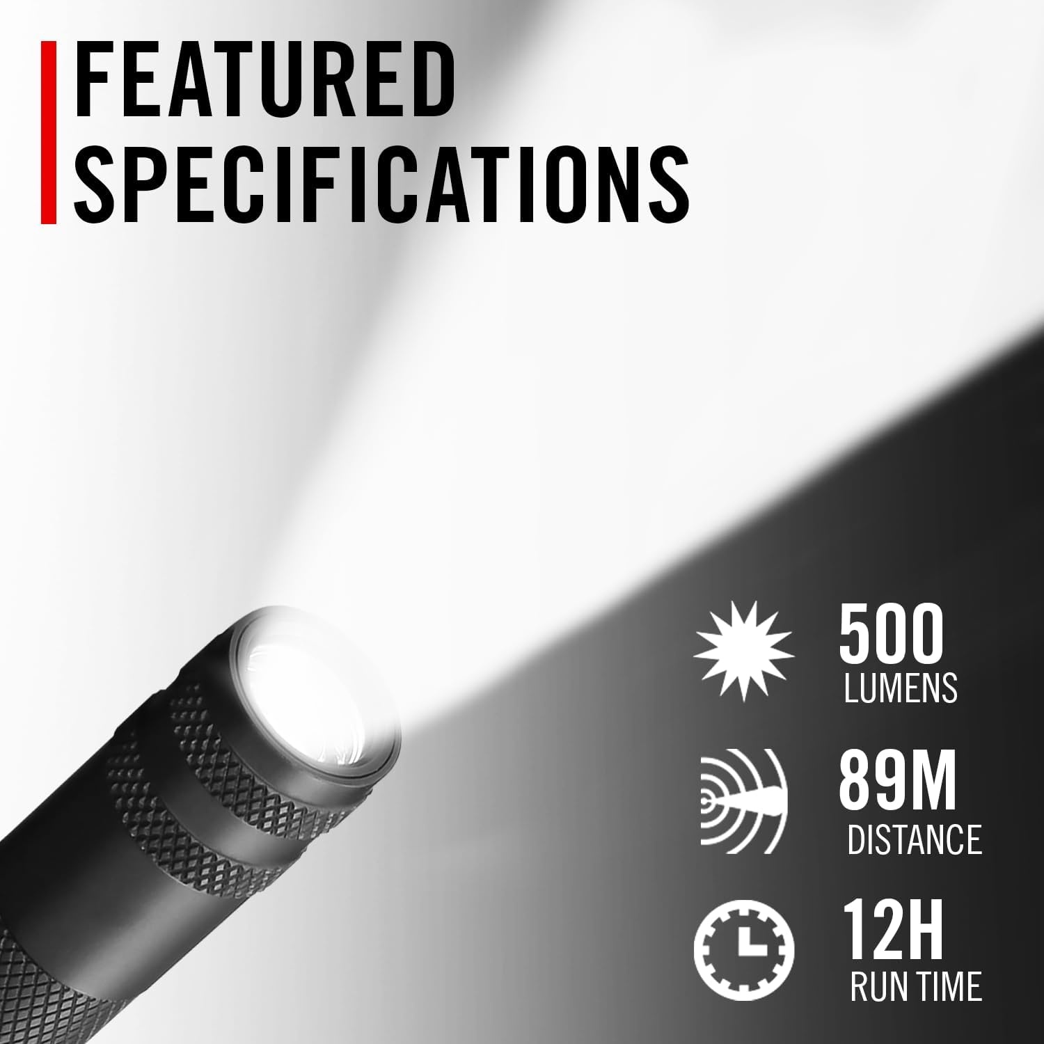 COAST HP3R 500 Lumen Rechargeable LED Penlight with TWIST FOCUS, Black(Orange)