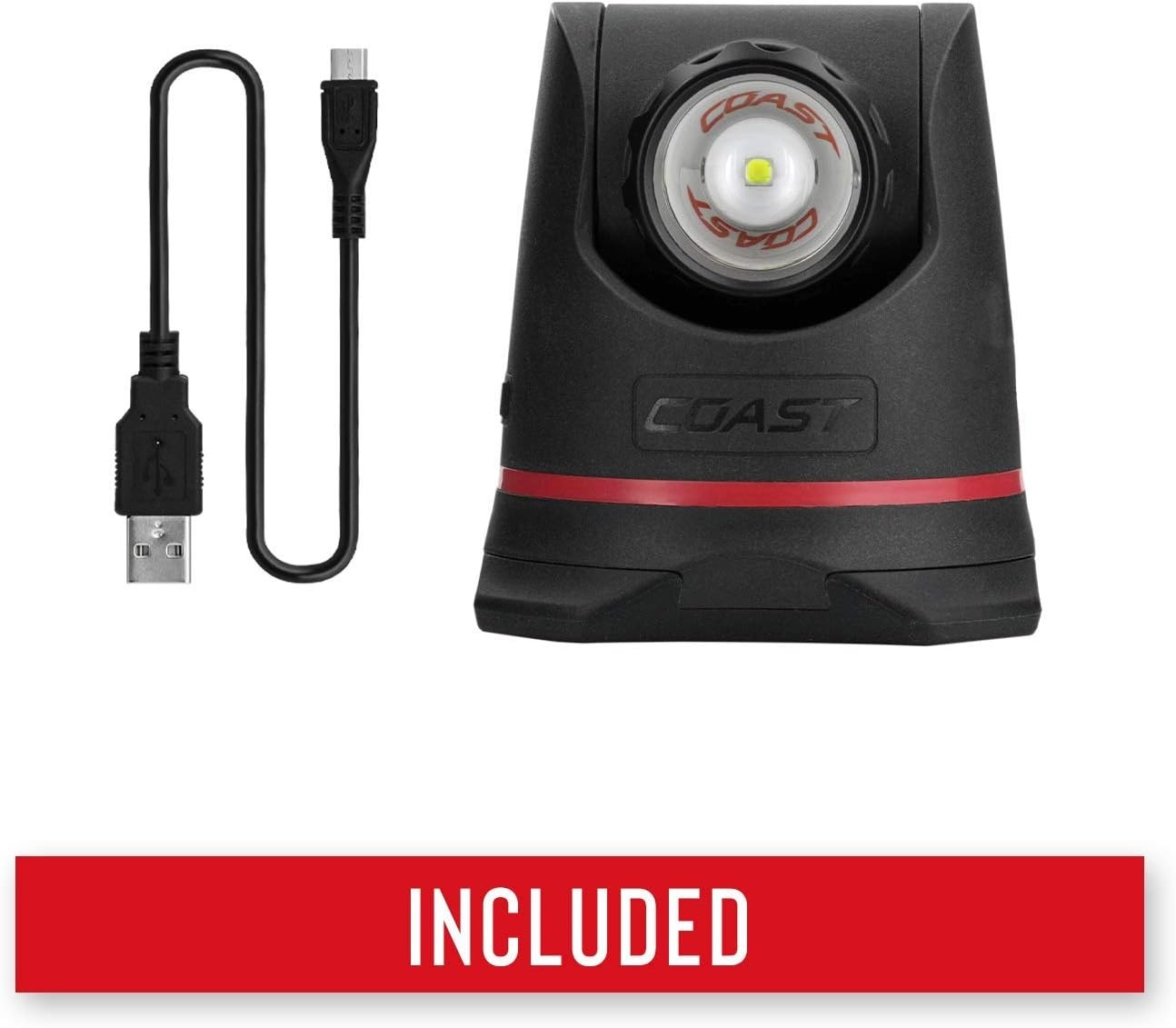 Coast PM650R 700 Lumen Rechargeable Focusing LED Work Light with Magnetic Base and Rotating Beam