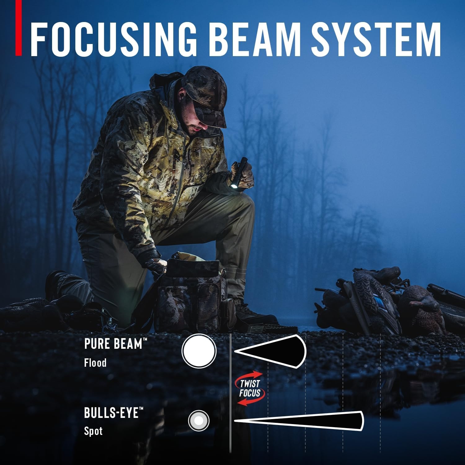 Coast TX300R 3000 Lumen Rechargeable Long Range Tactical LED Flashlight with Strobe, Spot and Flood Beams – POWERiQ™ Digital Display, Durable Aluminum Build