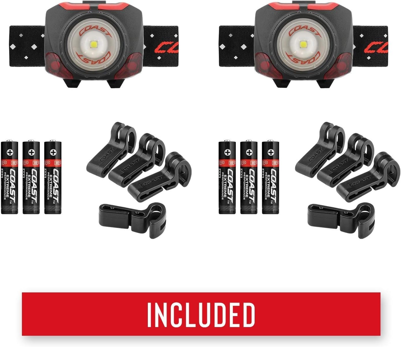 Coast FL84 575 Lumen Dual Color Focusing LED Headlamp 2-Pack